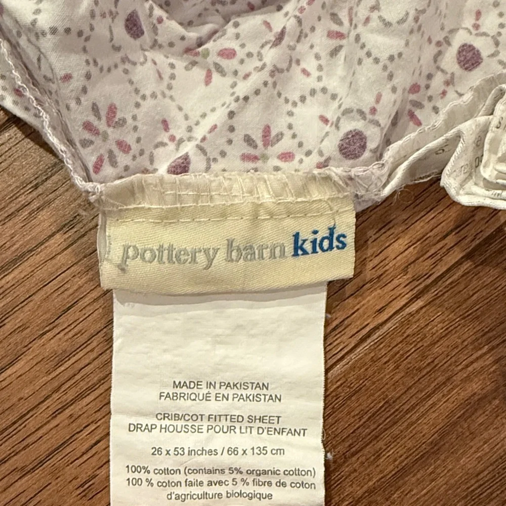 Pottery Barn Kids Brooklyn Fitted Crib Sheet - Purple Floral